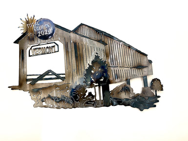 Eclipse Covered Bridge Vermont Metal Wall Art