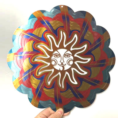 Smiling Sun Stainless Steel Wind Spinner