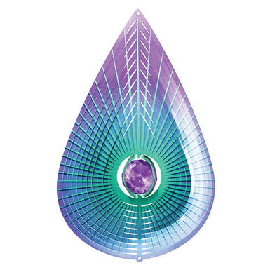 Teardrop Crystal Stainless Steel Wind Spinner