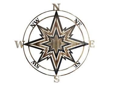 Compass Rose Metal Wall Art - MetalCraft Design