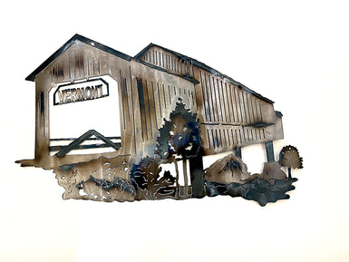 Covered Bridge Vermont Metal Wall Art - MetalCraft Design