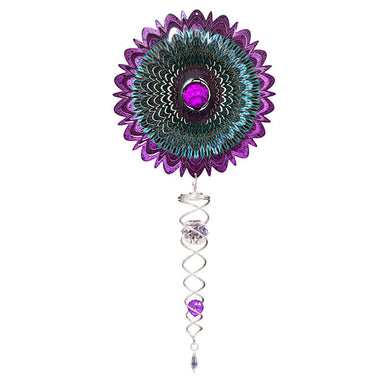 Crystal Mandala Galactic Crystal Tail  Stainless Steel Wind Spinner