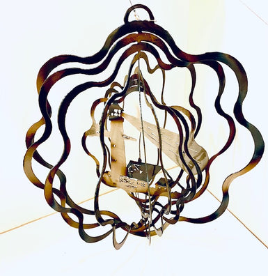 Lighthouse Wind Spinner With Beam - MetalCraft Design