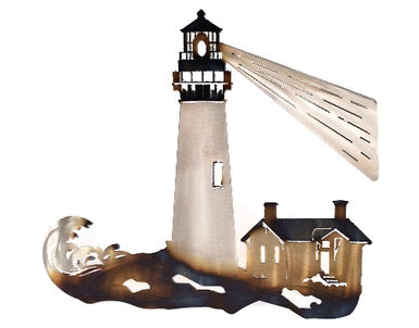 Lighthouse with Beam Wall Art - MetalCraft Design