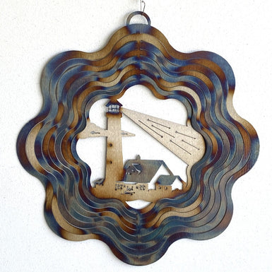 Lighthouse Wind Spinner With Beam - MetalCraft Design