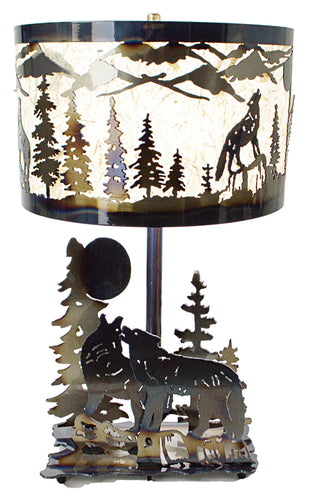 Wolf Round Shape Table Lamp Large