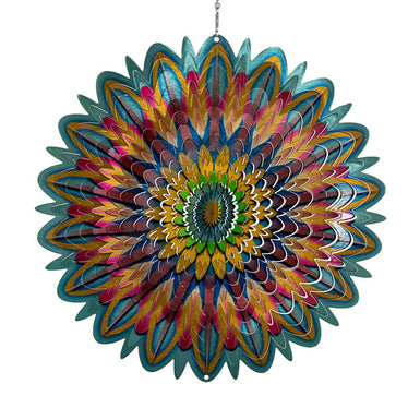 Mandala Flower Stainless Steel Wind Spinner