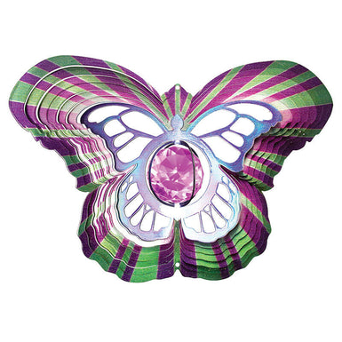 Crystal Stainless Steel Butterfly Wind Spinner