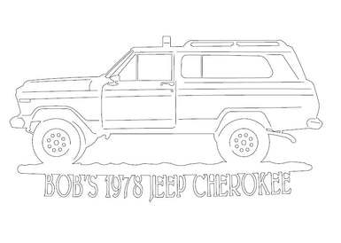 Custom Jeep  Cherokee Wall Art - MetalCraft Design