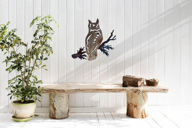 Great Horned Owl metal wall art-Metalcraft Design