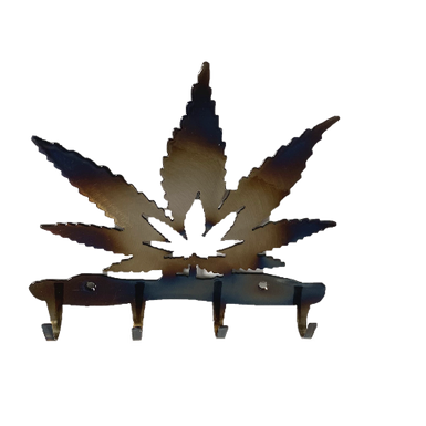Cannabis Leaf Key Rack - MetalCraft Design