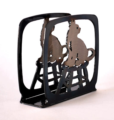 Cat on a Stool Large Napkin Holder - MetalCraft Design