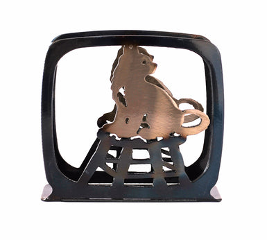 Cat on a Stool Large Napkin Holder - MetalCraft Design