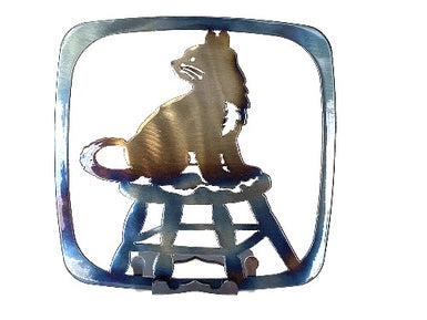 Cat on a Stool Trivet - MetalCraft Design