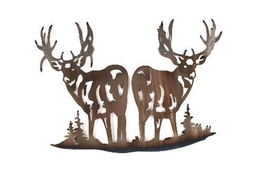 Deer Back to Back Metal Wall Art - MetalCraft Design
