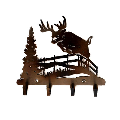 Deer Jumping Fence Key Rack - MetalCraft Design