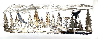 Eagle Mountain Landscape Wall Art - MetalCraft Design