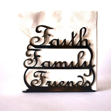 Faith Family Friends Large Napkin Holder - MetalCraft Design