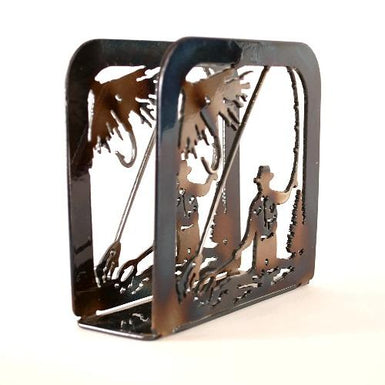 Fly Fisherman Large Napkin Holder - MetalCraft Design