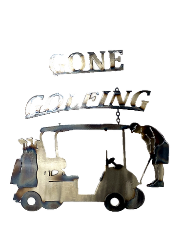 Gone Golfing  Metal Wall Art - MetalCraft Design