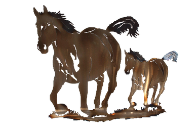 Horse and Colt Wall Art - MetalCraft Design