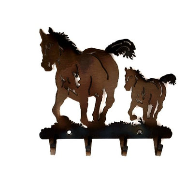 Horse and Colt Key Rack - MetalCraft Design