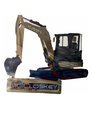 Custom Excavator Sign - MetalCraft Design