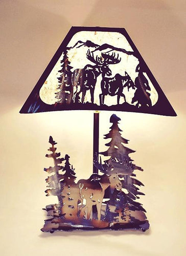 Moose Table Lamp Medium - MetalCraft Design