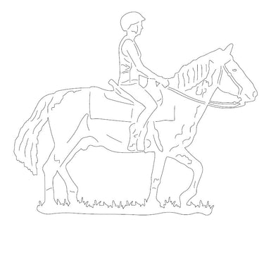Custom Horse and Rider Wall Art - MetalCraft Design