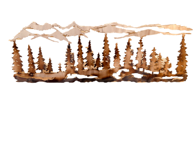 Pine Mountain Landscape Wall Art - MetalCraft Design