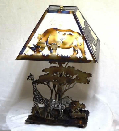 Safari Endagered Species Table Lamp - MetalCraft Design