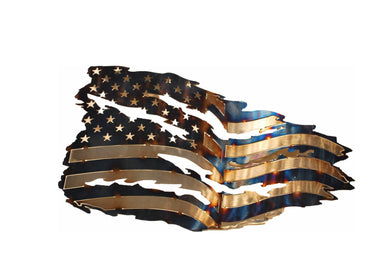 Tattered Flag Wall Art 36" - MetalCraft Design