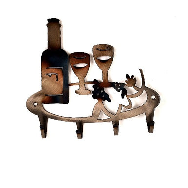 Wine Theme Key Rack - MetalCraft Design