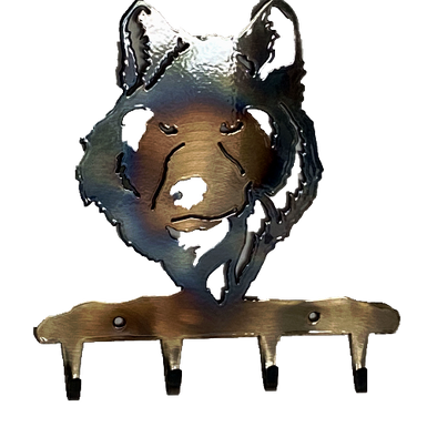 Wolf Head Key Rack - MetalCraft Design